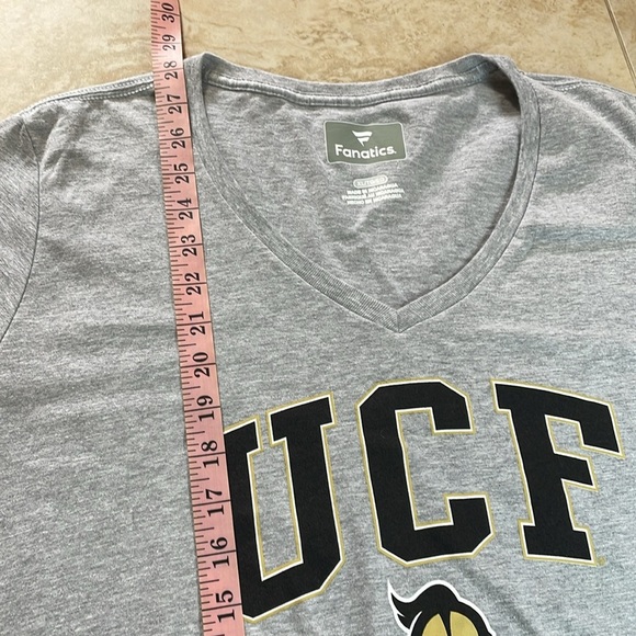Fanatics Women’s UCF Knights Tee Shirt V-neck Short Sleeve Light Gray Size XL - Picture 8 of 11
